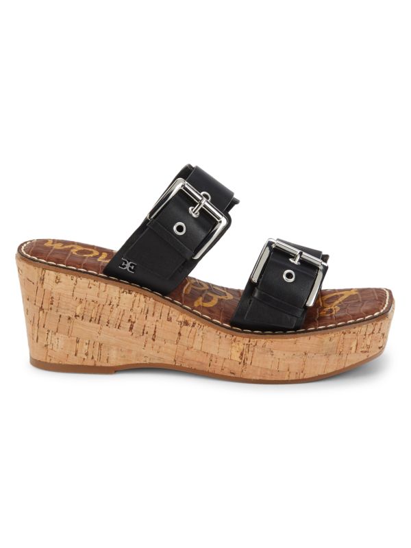 Sam Edelman Anna Leather Wedge Sandals